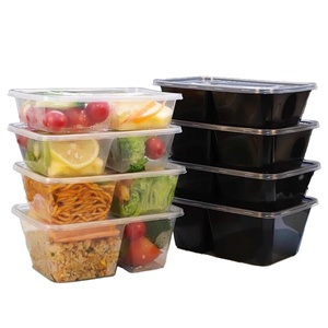 Boîtes Bento jetables transparentes épaissies en gros et couvercles, contenants en PP de qualité alimentaire micro-ondables pour sandwichs et nouilles - Product Image 1