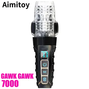 Aimitoy Gawk Gawk 7000自动抚摸性机器男性自慰器旋转振动手自由性玩具抚摸者振动器