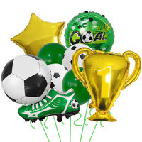 Nouveaux ballons en aluminium en forme de trophée de champion de football, ballons en forme de chaussures de football, décoration d'anniversaire sur le thème du sport
