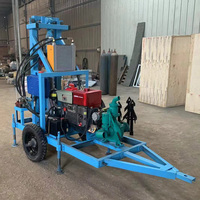 100M 150M 180M Foreuse de puits d'eau de forage 25Hp 35Hp Plate-forme de forage portable pour puits d'eau