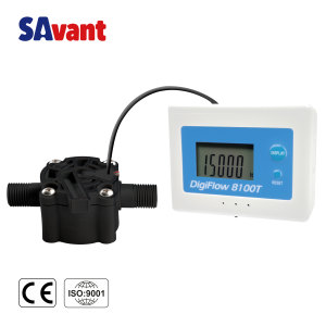 SAVANT DigiFlow 8100T, 1/4"BSP <b>Water</b> Flow Meter Battery Operated Flow <b>Sensor</b> for Under Sink <b>Water</b> Treatment - Product Image 1
