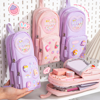 Nouvelle trousse à crayons multifonctionnelle 2026 pour filles, grande capacité, motif dessin animé 3D, pour enfants