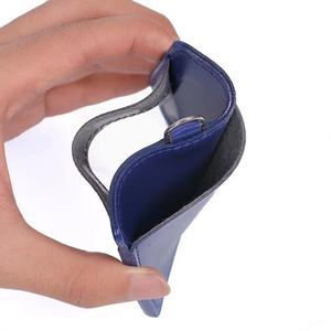 זול עור מפוצל מזהה כרטיס מחזיק, סיטונאי אנכי נשלף עסקים כרטיס שרוול, אשראי כרטיס של עובד כרטיס מקרי - Product Image 4