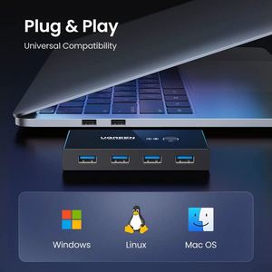 Ugreen USB 3.0 nhanh hơn chuyển đổi tốc độ chuyển đổi Selector 4 cổng 2 máy tính ngoại vi Switcher Adapter Hub Ugreen USB Hub - Product Image 4