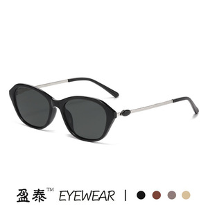 Eyewear Cat Eye Sunglasses <b>Black</b> <b>Frame</b> UV400 Women's Full-<b>Frame</b> PC Lens - Product Image 1