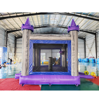Location de châteaux gonflables pour fêtes, château gonflable géant en PVC irisé de 13 pieds, château gonflable pour enfants, jeu commercial, châteaux gonflables en marbre violet pour enfants