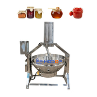 Marmite de cuisson industrielle en acier inoxydable grande capacité avec spatule mélangeuse pour pâte de curry et sauce chili
