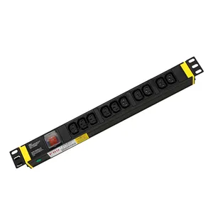 شريط طاقة PDU, شريط طاقة PDU ذو 10 اتجاهات ، ناقل باللون الأسود ، مقبس PDU لمركز البيانات