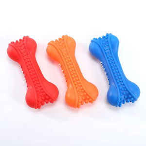 Juguetes Interactivos para Mascotas, Hueso de Goma Resistente a Mordidas para Perros, Alivio para la Dentición de Cachorros, Juguetes Artificiales con Sonido para Mascotas y Perros - Product Image 3