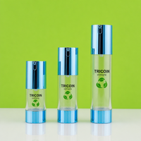 15ml 30ml 50ml Botol Kosmetik Mewah Plastik Bening Tanpa Udara untuk Lotion Serum Krim Semprot dengan Pompa Putar
