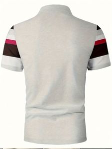 Top vente hommes décontracté impression 3D chemise de Golf à manches courtes boutonné coupe régulière polo pour printemps été automne - Product Image 5