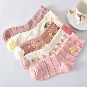 Autumn Winter Sweet Women Mid Tube <b>Socks</b> Cute Preppy Cotton <b>Socks</b> for Women Winter - Product Image 2