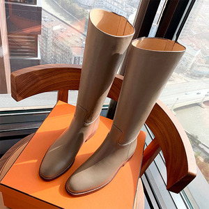 Bottes pour femmes en gros directement de l'usine, bottes en <span class=keywords><strong>cuir</strong></span> pour l'automne et l'hiver, bottes cuissardes, bottes hautes noires de haute qualité - Product Image 3