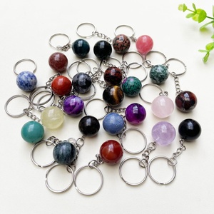 Portachiavi all'ingrosso <span class=keywords><strong>con</strong></span> ciondolo a sfera di cristallo naturale <span class=keywords><strong>con</strong></span> cristalli curativi e sfera di cristallo portachiavi portachiavi - Product Image 5