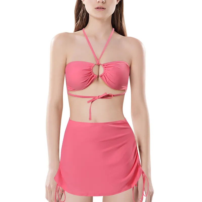2022 New Black Pink Bikini set Swimwear Beachwear for Beach Customized