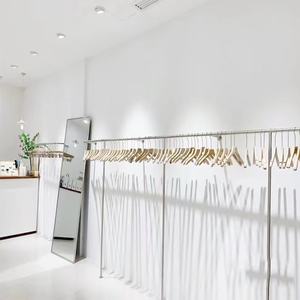 Stainless Steel Brushed Silver Multifunctional Hanging Rod for Home & Clothing Stores Women's Clothing Display in Shop Windows - Product Image 2