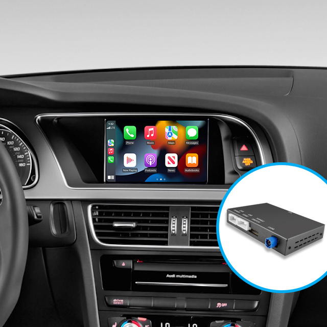 Junsun Wireless Carplay Android Auto Module Box for Audi A1 A4 A5 A6 A7 A8 Q3 Q5 Q7 2010-2018 RMC MMI 3G OEM Screen Mirror Link