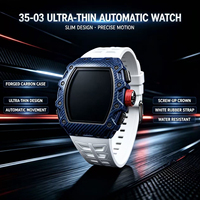 Nouvelle montre pour homme de luxe haut de gamme, personnalisée, livraison rapide, en fibre de carbone, 35-03, étanche, ultra-fine, automatique, mécanique, pour affaires