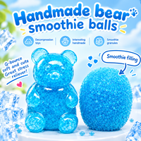 Nouveau Ours en Gomme Moulable DIY, Boule Moelleuse Sans Rebond, Son Croquant, Jouet Anti-Stress, Ours Gommeux Moelleux pour Slushie, Jouet Fidget