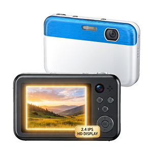 Cámara Digital de 48MP con Doble Lente, FHD 1080P, Zoom 16X, Pantalla IPS, Antivibración, USB Tipo-C, Cámara <span class=keywords><strong>para</strong></span> Vlogging, <span class=keywords><strong>Mini</strong></span> Cámara Digital, Regalo - Product Image 1