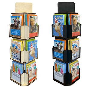 Tùy chỉnh cửa hàng bán lẻ xoay hiển thị đứng bàn xoay 360 độ MDF bưu thiếp hiển thị đứng thiệp chúc mừng hiển thị đứng - Product Image 1