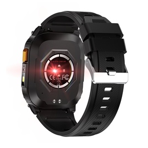 Qx18 Vòng đeo tay thông minh đồng hồ GPS cho Bluetooth cuộc gọi bằng giọng nói trợ lý thể thao giám sát sức khỏe ban nhạc nhựa vuông thạch anh phong trào - Product Image 3