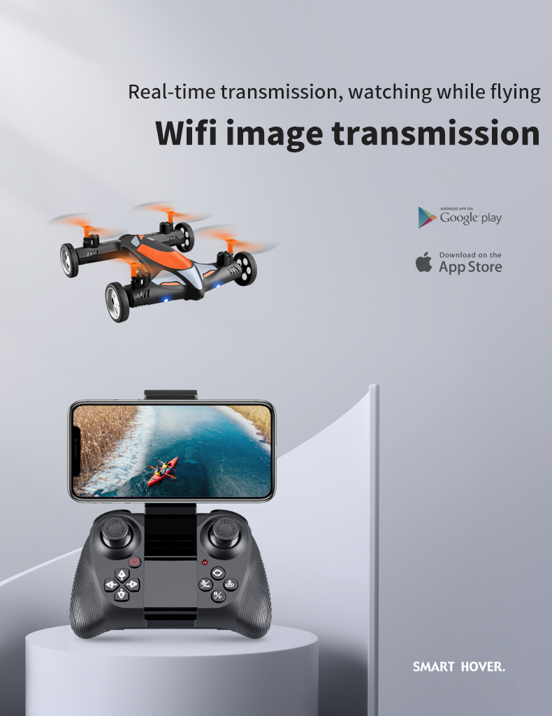 Remote Control Air-Ground Flying Cars Mini Dron 4K Hd Camera Aerial Photography RC Drone Quadcopter Children's Toy Gift