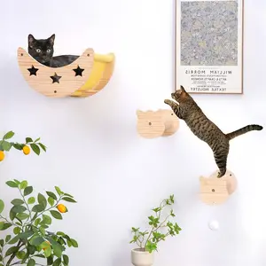 Wholesale custom household Cat Climbing Shelves Wall Mounted Cats Hammock and Scratching