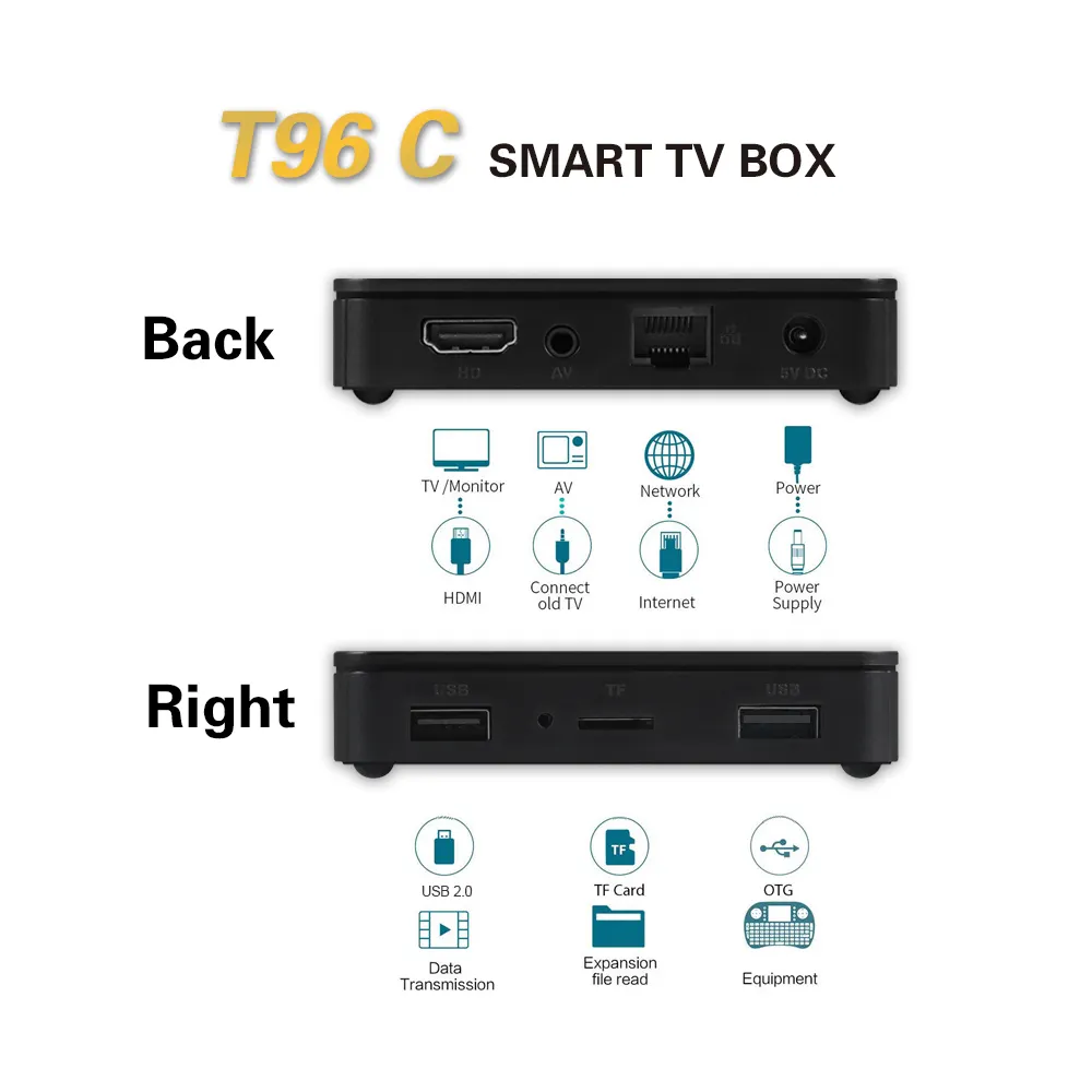 Tv Box 4K Smart Tv Box/Quad Core Tv Box/amlogic S905 Small Tvbox Firmware Android Tv Box Digital Set-top Box