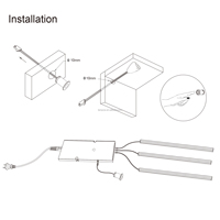Variateur LED 1 canal 12V 24V facile à utiliser avec capteur tactile intelligent et garantie de 3 ans, charge maximale 60W pour armoire et placard