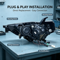 Ensemble de phares à lentille de projecteur de haute qualité, entièrement LED, remplacement de phares pour 4 Runner 2014-2022
