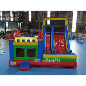 Châteaux gonflables commerciaux combinés avec toboggan pour enfants, fabriqués en Chine, pour la location - Product Image 3