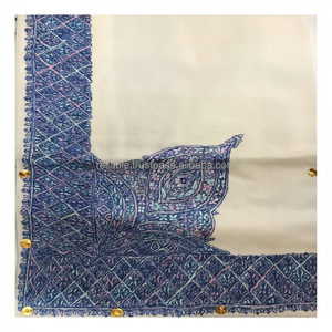 Turma Mussar ผ้าพันคออาหรับโอมานกาตาร์100% แคชเมียร์ขนสัตว์ปักมือ - Product Image 1