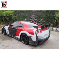 Pièces de kit carrosserie pour Nissan GTR R35 Aileron arrière en fibre de carbone complète avec éclairage LED pour 2008-2024