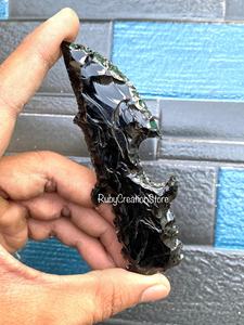 Couteaux en obsidienne noire taillés à la main, décor en pierres précieuses, lames sculptées en cristal, pour collectionneurs et usage rituel, présentoir de couteaux en pierres précieuses naturelles - Product Image 3