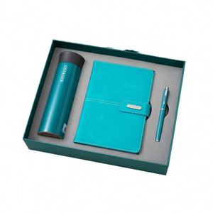 Set de Oficina Definitivo con Libreta, Vaso Térmico, Bolígrafo y Llavero en Estuche de Cuero Premium - Product Image 1