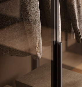 Meubles de chambre minimalistes ouvert promenade dans le placard organisateur personnalisation moderne montage mural placard verre porte coulissante armoire - Product Image 5