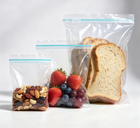 Groothandel PE Ziplock voedselbewaarzakjes transparant herbruikbaar diepvrieszakjes met datumlabel voor fruit groente keukenopbergruimte