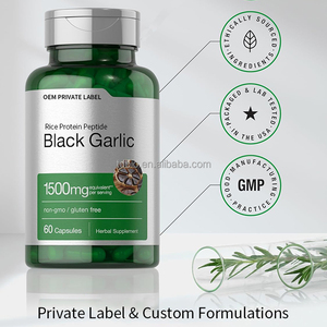 Complément alimentaire personnalisé à base d'extrait de peptide de riz et d'<span class=keywords><strong>ail</strong></span> <span class=keywords><strong>noir</strong></span> pour adultes |   Extrait fermenté |   Capsules sans OGM, sans gluten, inodores - Product Image 3