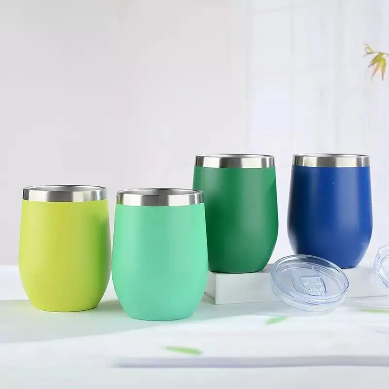 Novo design de alta qualidade duplo murado aço inoxidável vinho tumbler caneca cerâmica tumbler para fácil de limpar