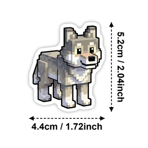 50 autocollants animaux pixelisés style dessin animé, caricatures pour décorer cahiers, bouteilles d'eau, cadeaux <span class=keywords><strong>de</strong></span> fête d'anniversaire - Product Image 3