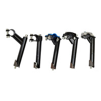 Tige de guidon de vélo VTT et vélo de route NM BL001 31.1-32.5mm Argent mat Durable Pince de fourche à 4 boulons 28.6mm 46-55mm