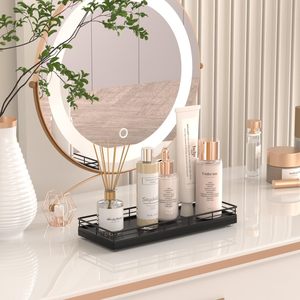 Countertop Tray Bathroom Storage Rack Rectangle Freestanding Durable <b>Soap</b> Shampoo Toiletries Holder - Product Image 2