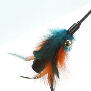 PVC Exercise <b>Toy</b> Colorful Bell Feather Teasing Stick <b>Cat</b> Interactive <b>Toy</b> Bite Resistant Interactive <b>Cat</b> <b>Toy</b> Self Elevating - Product Image 4