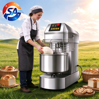 Machine à pétrir la pâte pour boulangerie commerciale, 40L, 8-15KG, acier inoxydable 304, double action, double vitesse, pour la cuisson du pain et des biscuits