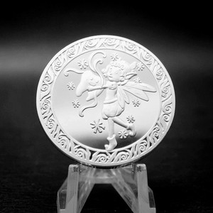 Pièce de monnaie plaquée or Twinkle the Tooth Fairy 40x3mm Silver Tooth fairy Lucky Coin Token - Product Image 5