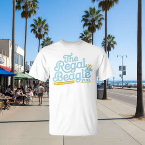 Camiseta The Regal Beagle Pub para adultos, unisex, manga corta, cuello redondo, diseño con logotipo de Santa Monica Ca - Product Image 3