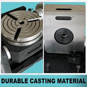 Table rotative manuelle HV6-3 à 3 fentes, noire, en fonte d'acier, composants de moteur à roulement central, inclinable - Product Image 6