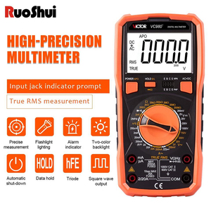 มัลติมิเตอร์แบบดิจิตอล VICTOR 980+ รุ่น Manual Range  19999 ค่าการวัด 20A 2mF  เครื่องทดสอบแรงดัน กระแสไฟฟ้า ความจุ และความถี่ - Product Image 2