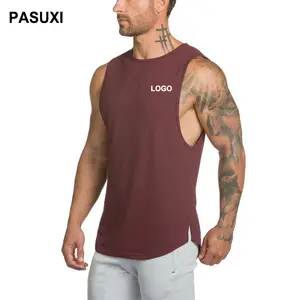 Pasixi Fashion V-hals Slim Dieptepunt Shirt Katoen Casual T-shirt Mannen Gym Korte Mouw Sweatshirt Plus Size Vest